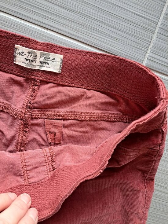 We The Free Rust Brown Flare Corduroy Pants Womens Size 27 Made Pull On Boho - Picture 3 of 12